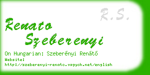 renato szeberenyi business card