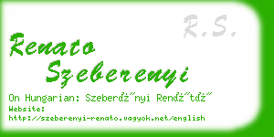 renato szeberenyi business card